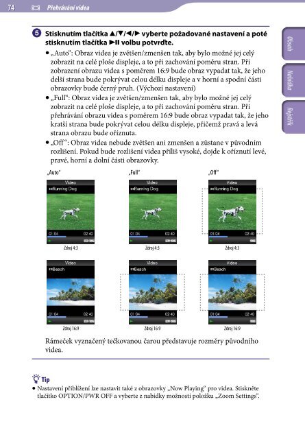 Sony NWZ-S739F - NWZ-S739F Istruzioni per l'uso Ceco