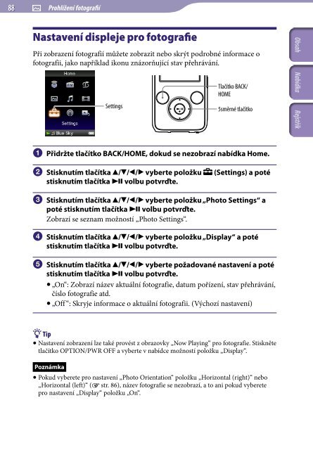 Sony NWZ-S739F - NWZ-S739F Istruzioni per l'uso Ceco