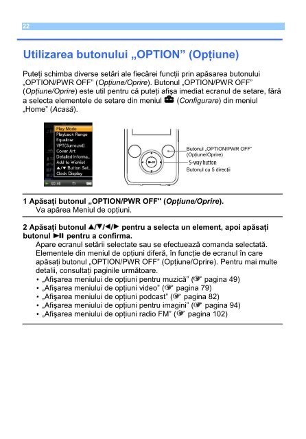 Sony NWZ-S739F - NWZ-S739F Istruzioni per l'uso Rumeno