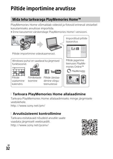 Sony FDR-AX53 - FDR-AX53 Consignes d&rsquo;utilisation Estonien