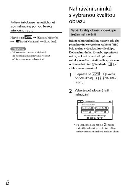 Sony HDR-CX210E - HDR-CX210E Consignes d&rsquo;utilisation Slovaque