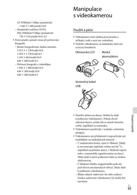 Sony HDR-CX210E - HDR-CX210E Consignes d&rsquo;utilisation Slovaque