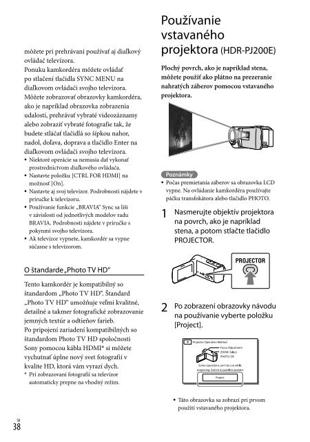 Sony HDR-CX210E - HDR-CX210E Consignes d&rsquo;utilisation Slovaque