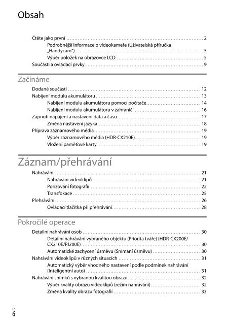 Sony HDR-CX210E - HDR-CX210E Consignes d&rsquo;utilisation Slovaque