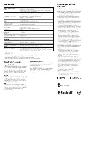 Sony NSZ-GS7 - NSZ-GS7 Guide de d&eacute;pannage Croate