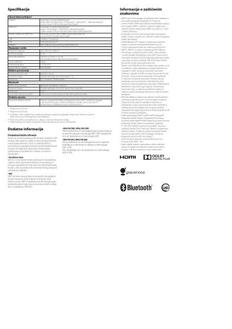 Sony NSZ-GS7 - NSZ-GS7 Guide de d&eacute;pannage Serbe