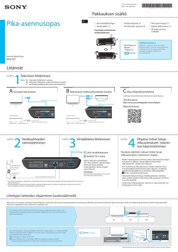 Sony NSZ-GS7 - NSZ-GS7 Guide de mise en route Finlandais