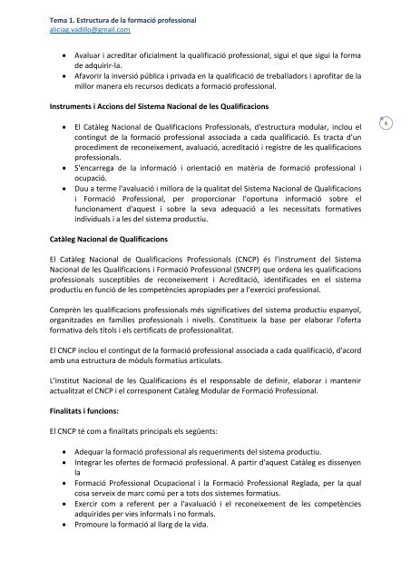 TEMA 1. Estructura de la formació professional