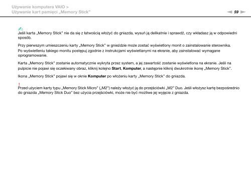 Sony VPCSB2S9E - VPCSB2S9E Mode d'emploi Polonais