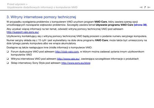 Sony VPCSB2S9E - VPCSB2S9E Mode d'emploi Polonais