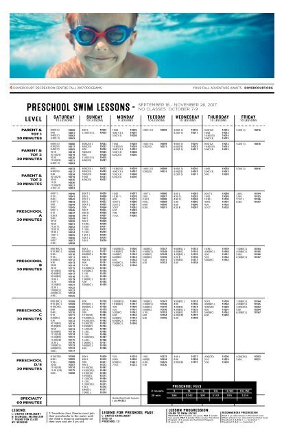 Dovercourt Fall 2017 Program Guide