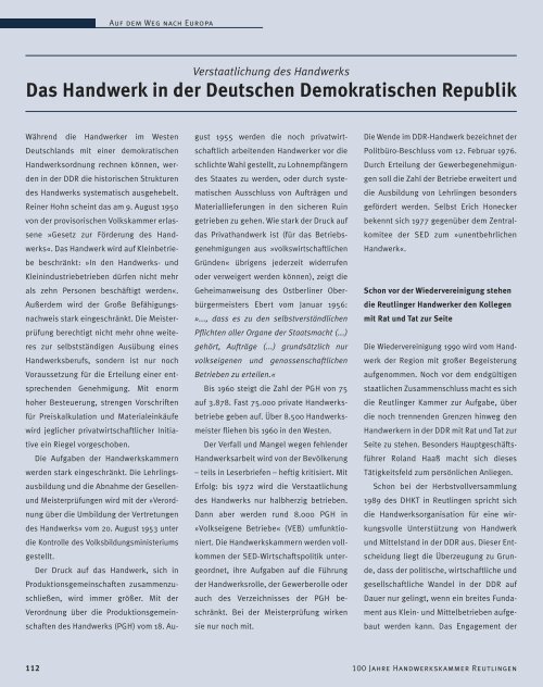 Das Handwerk im Nationalsozialismus - Handwerkskammer ...