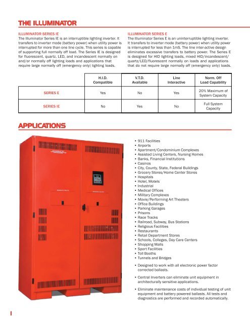 Illuminator E & IE Catalog PDF - Myers Power Products, Inc.