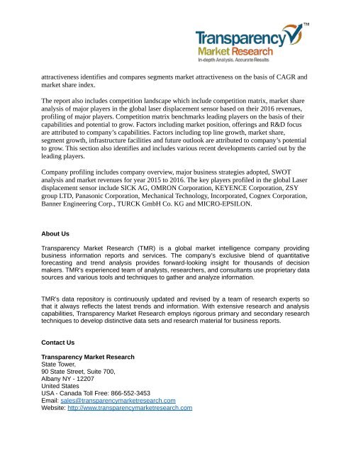 Laser displacement sensor market