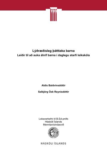 Lýðræðisleg þátttaka barna - Skemman