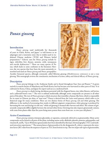 Panax ginseng - Thorne Research