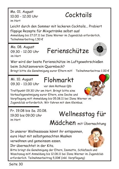Sommerferien牛 kalender - Quedlinburg