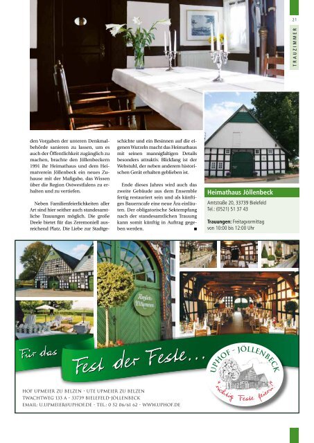 Tipps - Hochzeitsmagazin Bielefeld