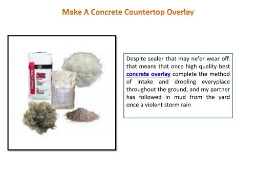 make a concrete countertop overlay