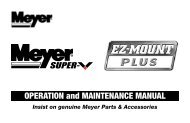 OPERATION and MAINTENANCE MANUAL - Meyer Products