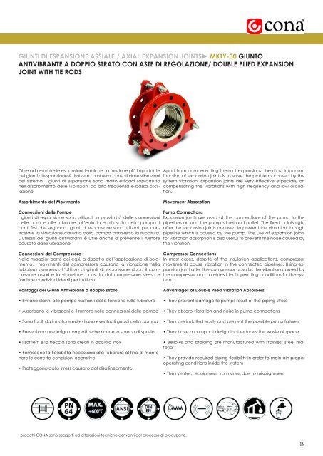 Cona Srl - Catalogo Giunti di Espansione