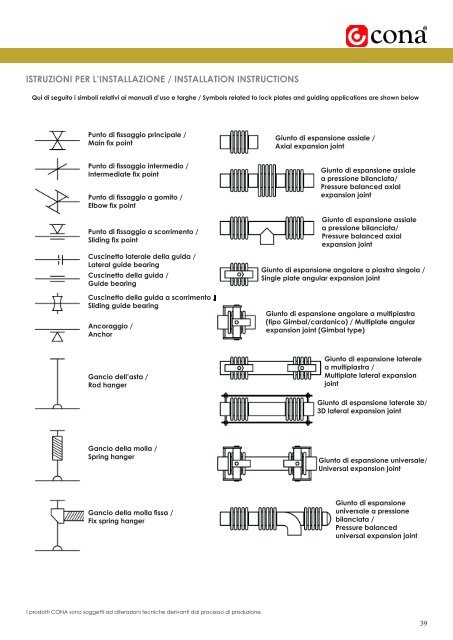 Cona Srl - Catalogo Giunti di Espansione