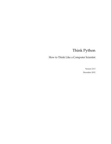 Think Python - Green Tea Press