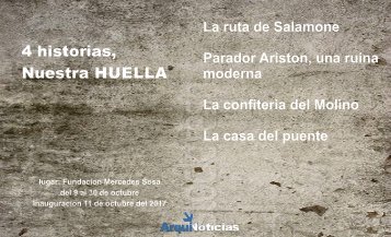 exposicion 4 historias, nuestra HUELLA ubicaciones