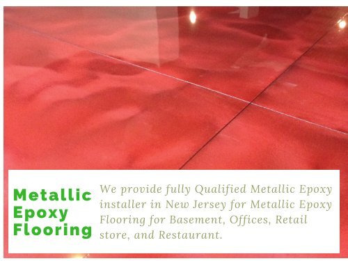 Basement Metallic Epoxy Flooring Contractors