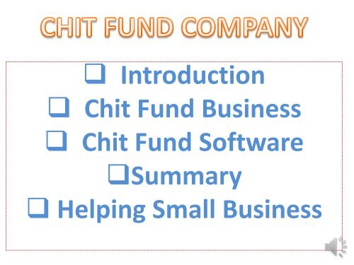 Chits Funds Rules, Chit Fund Business In India, Chitty Business, Chit Manage