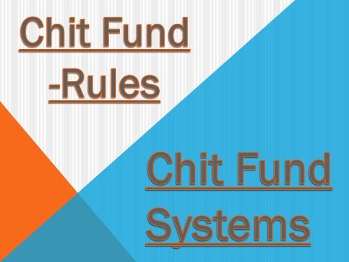 Chit Payment, Chit Subscription, Chit Fund Registration, Chit Fund Authority