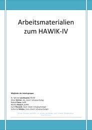 Arbeitsmaterialien zum HAWIK-IV - SFZ-Erlangen