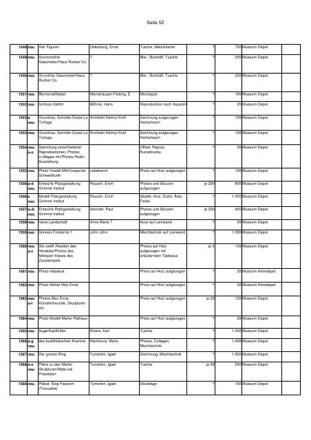 PDF: Inventarliste Skulpturenmuseum Marl - Marler Zeitung