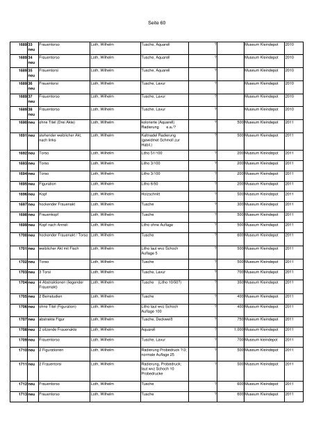 PDF: Inventarliste Skulpturenmuseum Marl - Marler Zeitung