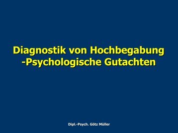 Diagnostik von Hochbegabung -Psychologische ... - komma institut