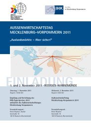 aussenwirtschaftstag mecklenburg-vorpommern ... - IHK zu Rostock