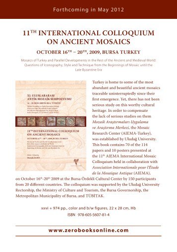 11th International Colloquium on Ancient Mosaics - ICCROM