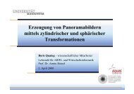 Erzeugung von Panoramabildern mittels ... - Lehrstuhl PI4