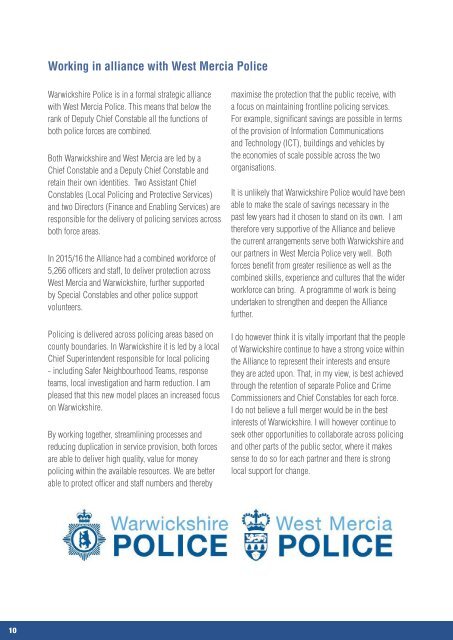 Warwickshire Police and Crime Plan 2016-2021