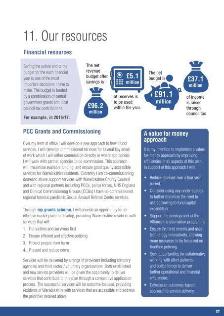 Warwickshire Police and Crime Plan 2016-2021