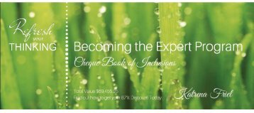 Becoming the Expert Program Inclusions