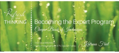 Becoming the Expert Program Inclusions