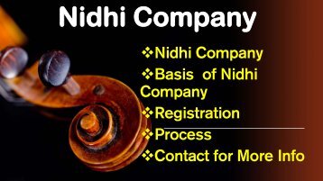 Nidhi Company, Advance Nidhi, Nidhi Society Software, Nidhi Company List, Nidhi Banking Company