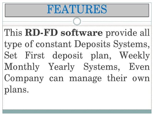 RD FD Software, FDRD Management, RD FD Company, Accounting Software, Core Banking