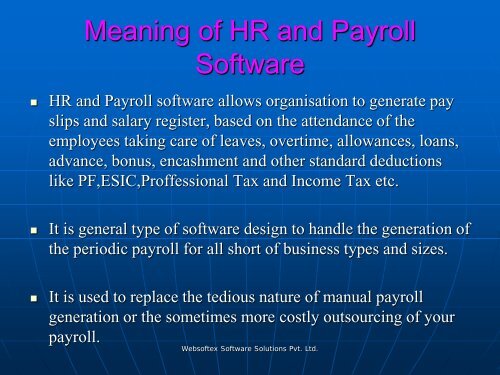 ESI Software, PF Software, Salary Software, Attendance Software, HR and Payroll Software, HR Software