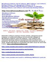 Microfinance Software, NGO Microfinance Software, Co-Operative Banking, Loan Software, Banking Software