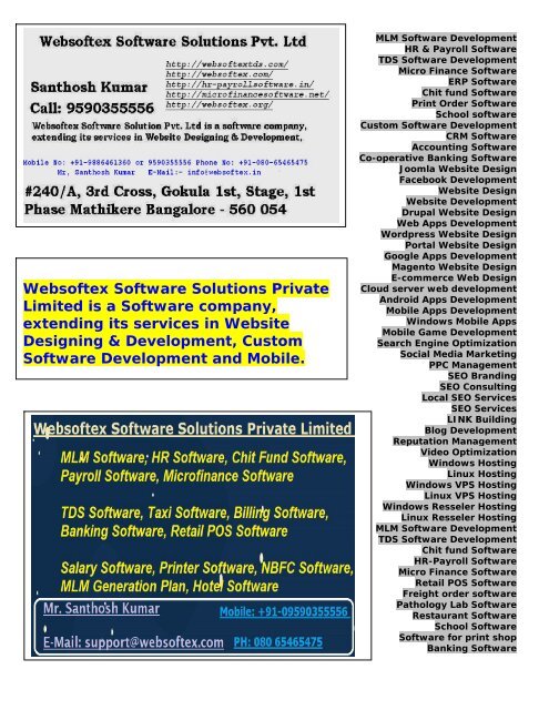 Billing Software, Banking Software, School Software, Restaurant Software, Seo Company, Payroll Software