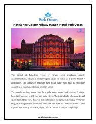 Hotels near Jaipur railway station-Hotel Park Ocean