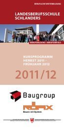 Kursprogramm Herbst 2011 - Landesberufsschule Schlanders ...