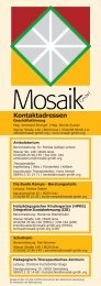 Kontaktadressen - Mosaik GmbH